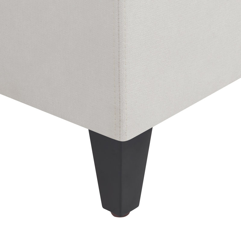 Banc de rangement rembourré Asdrubale 50,3 po L avec couvercle rabattable, Light Beige