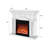 Acrylic Mirror Fireplace, Electric 750W Heating, 3D Realistic Flame, Remote Included, Protected, Black Portable For Office Artificial Crystals Fireplace Cabinet, 1500 Sq Ft Flame Effect, Control,