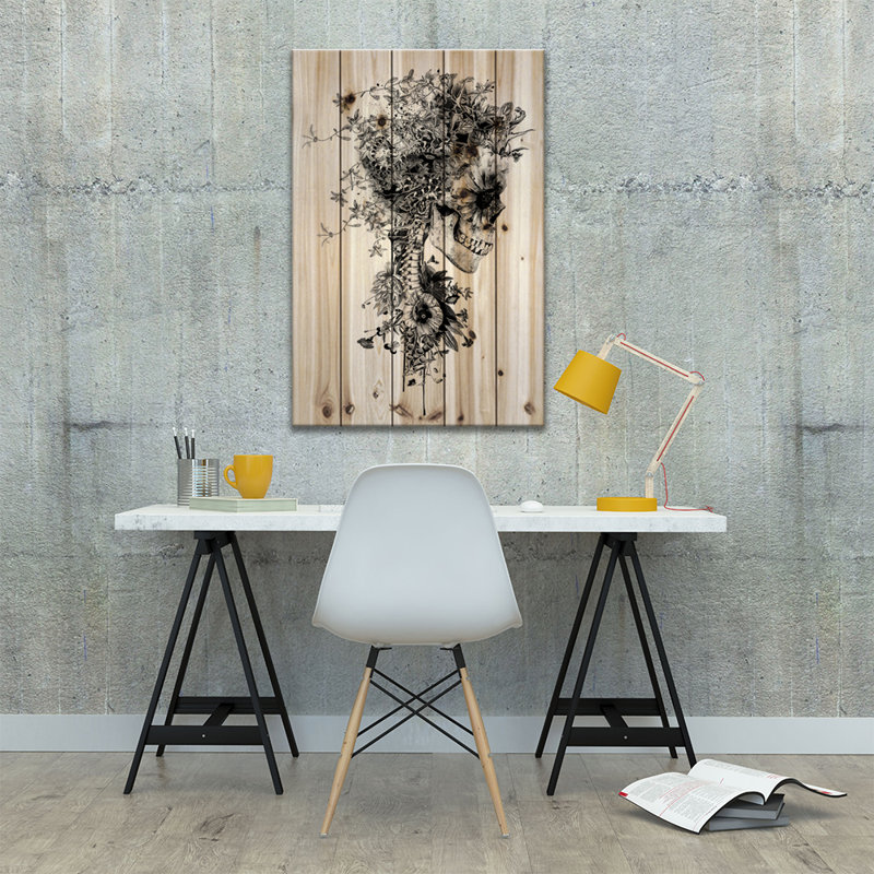 " Skull B&W " by Riza Peker, 18" W x 26" H