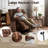 40.55'' Wide Oversized Recliner, Manual Recliner Adults Soft Overstuffed Arms And Back,Velvet Recliner Chair,Big Recliner Chairs for Adults 400LBS, Extra Wide Recliners, Large Recliner Chair for Living Room, Bedroom (set Of 2)-Brown-102834093