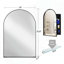 Armoire de salle de bain polyvalente avec cadre en métal avec miroir et tablettes réglables pour le rangement-94234757