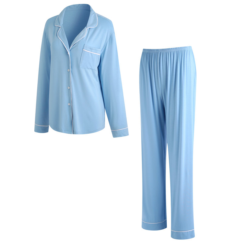 Ensemble de pyjama pour femme Andrina, S, Bleu clair