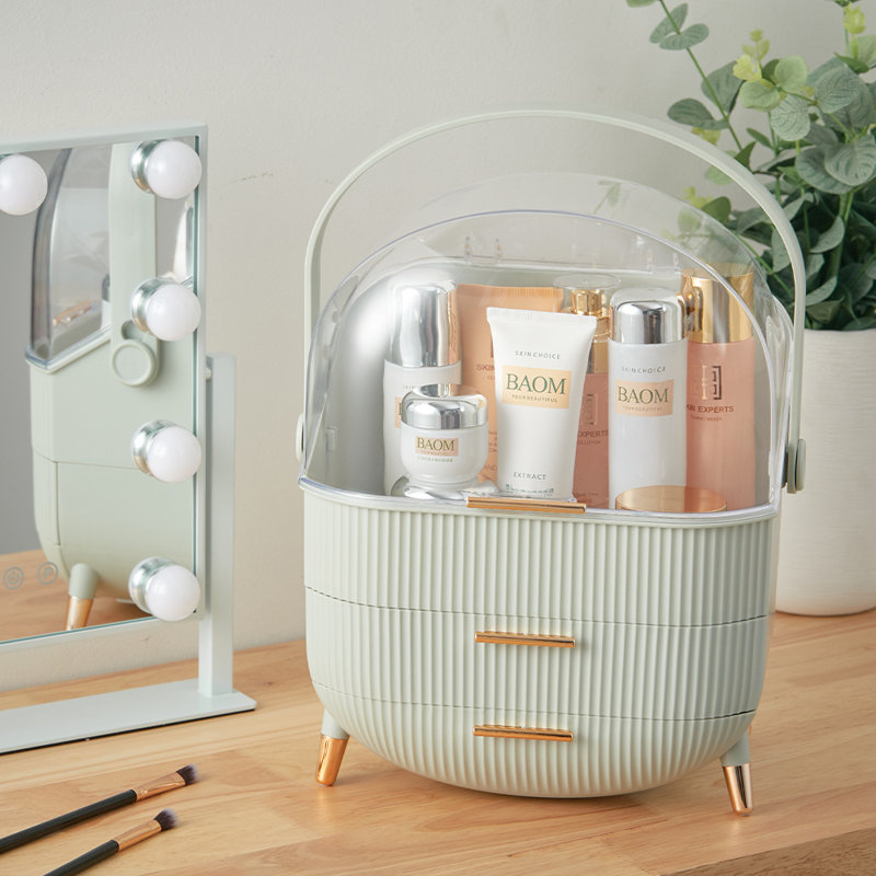 Childers Plastic Makeup Organiser, Green