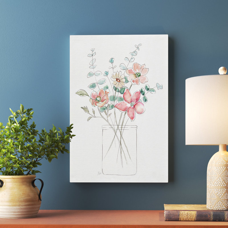 " Whimsical Wildflowers I ", 18" H x 12" W x 1" D