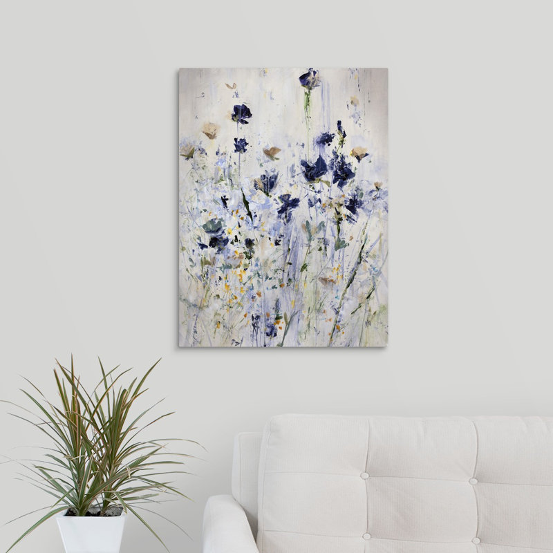 «Wildflowers for Free II», peinture sur toile, H 24 po x l 18 po x 1,25 po, Toile tendue