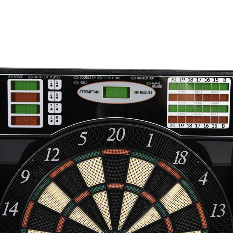 Black Electronic Dartboard with Cabinet and LED Display
