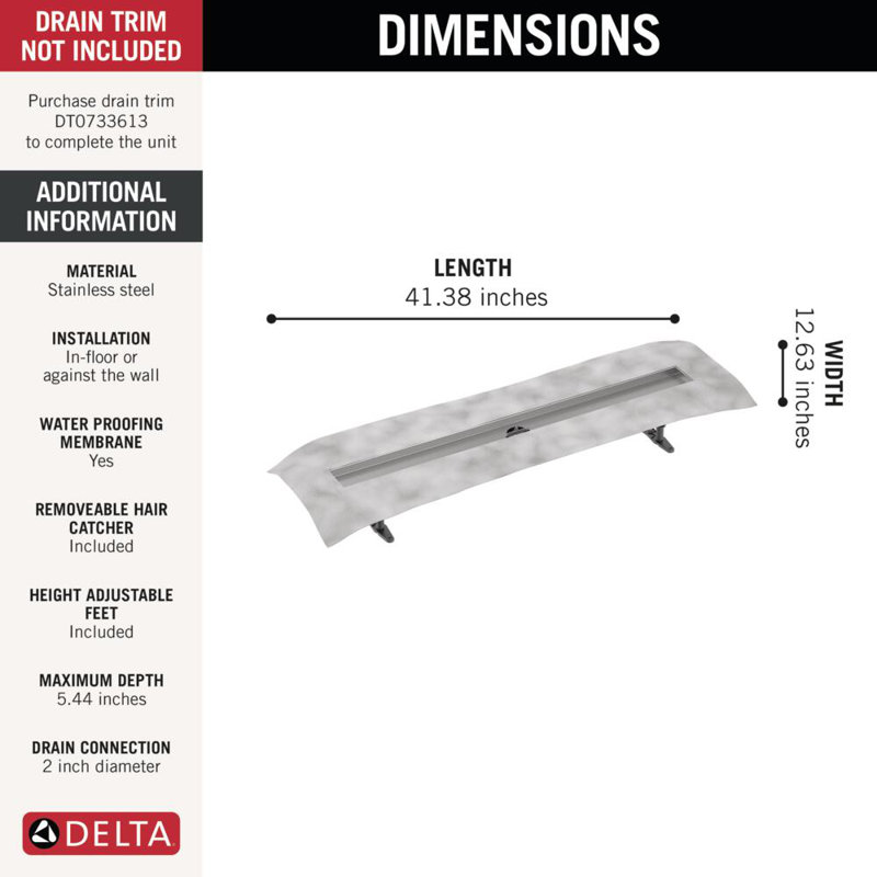 Linear Shower Drain Rough