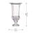 15” Clear Glass Pedestal Vase with Ornate Design, Crystal-Inspired Home Accent for Mantel, Tabletop, or Centerpiece Display-156567831