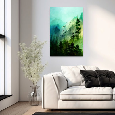 Art mural mural abstrait montagne