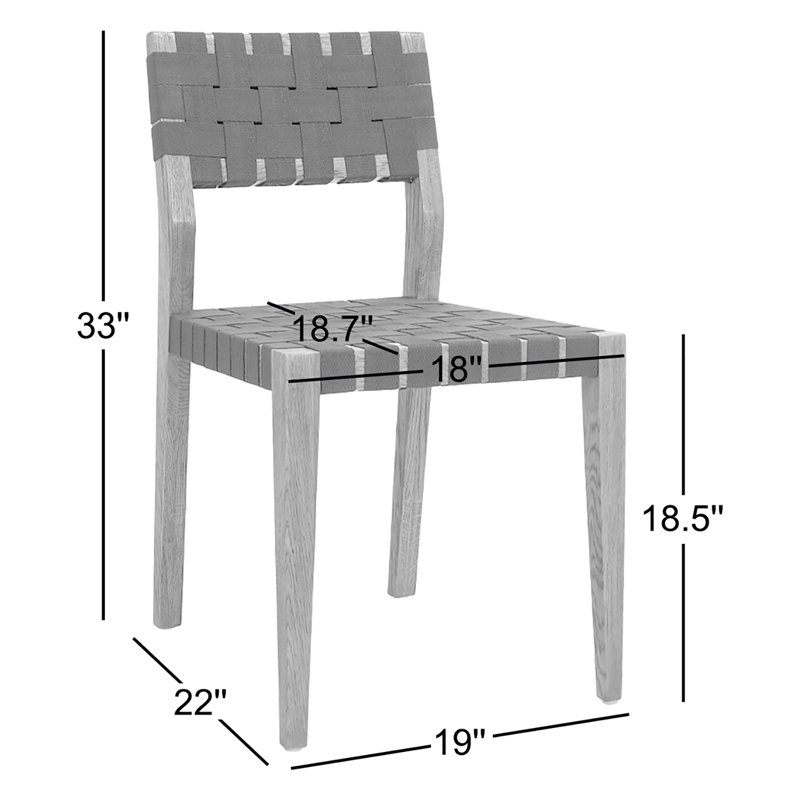 Orlando Dining Chair Set Of 2, Light Brown/Charcoal