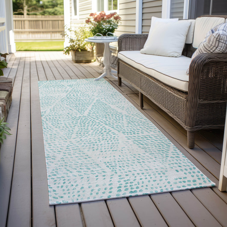 Jurnee Washable Geometric Indoor / Outdoor Rug