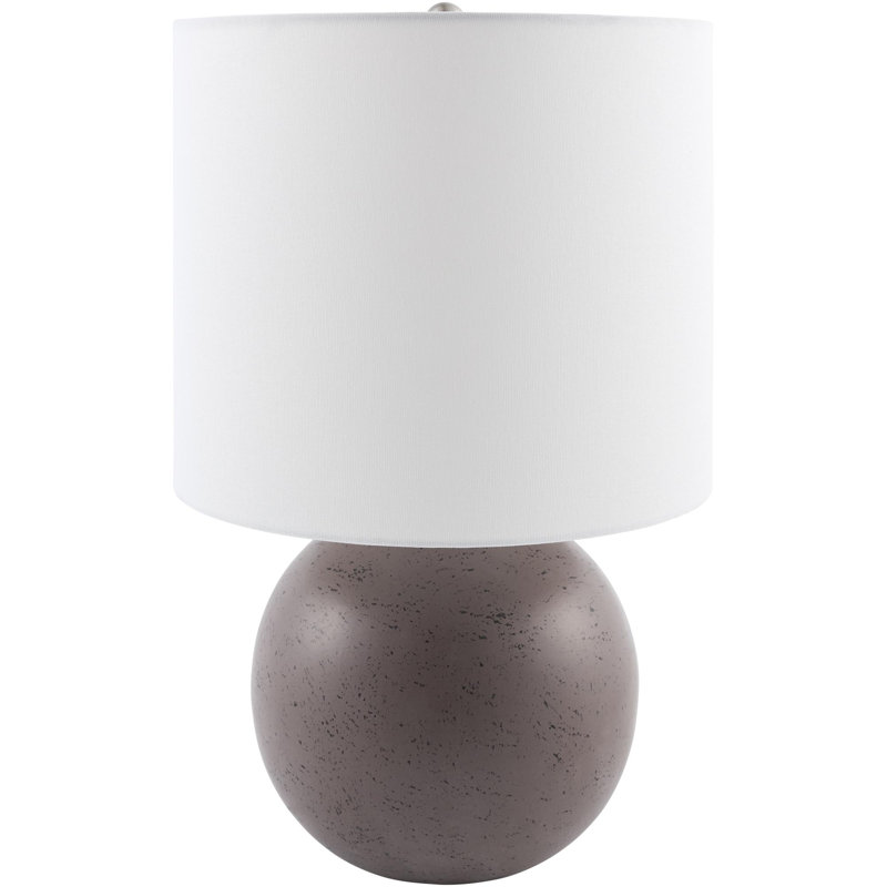 Coulson Table Lamp, White, Dark Brown