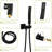 Ceiling Mounted Dual Shower - Oil Rubber Bronze Rainfall And Handheld Easy Clean System With Adjustable