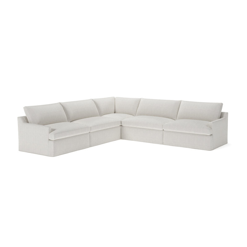 Wrenley 5-Piece Slipcovered Modular Sectional, Cruise Adrift