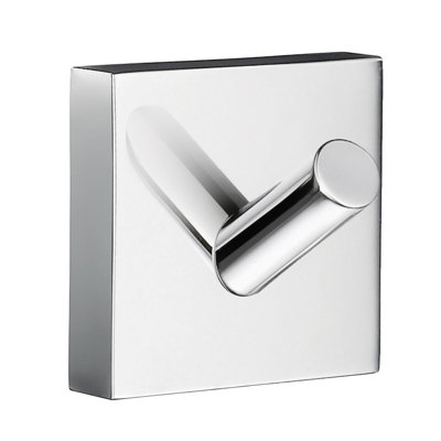 Wall mounted single robe hook square escutcheon 