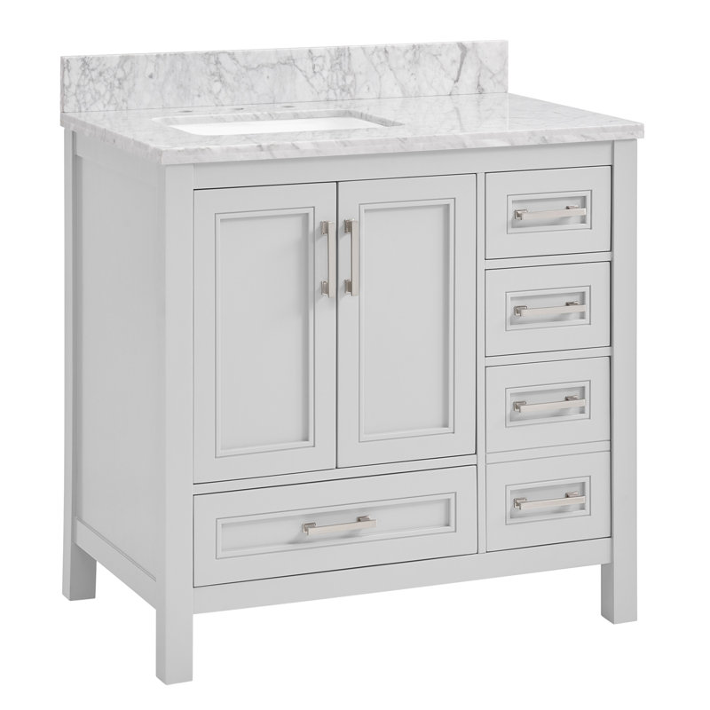 Ensemble de meuble-lavabo simple 36 po Ravis, Gris