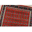 Tapis rouge rétro en laine noué à la main 3 pi 9 po x 10 pi Tribal