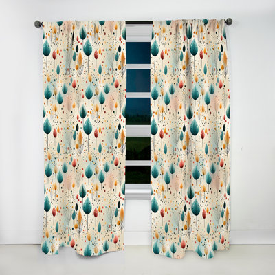 Motif de couleurs pastel - Rideau floral - Rideau floral obscurcissant - 1 panneau