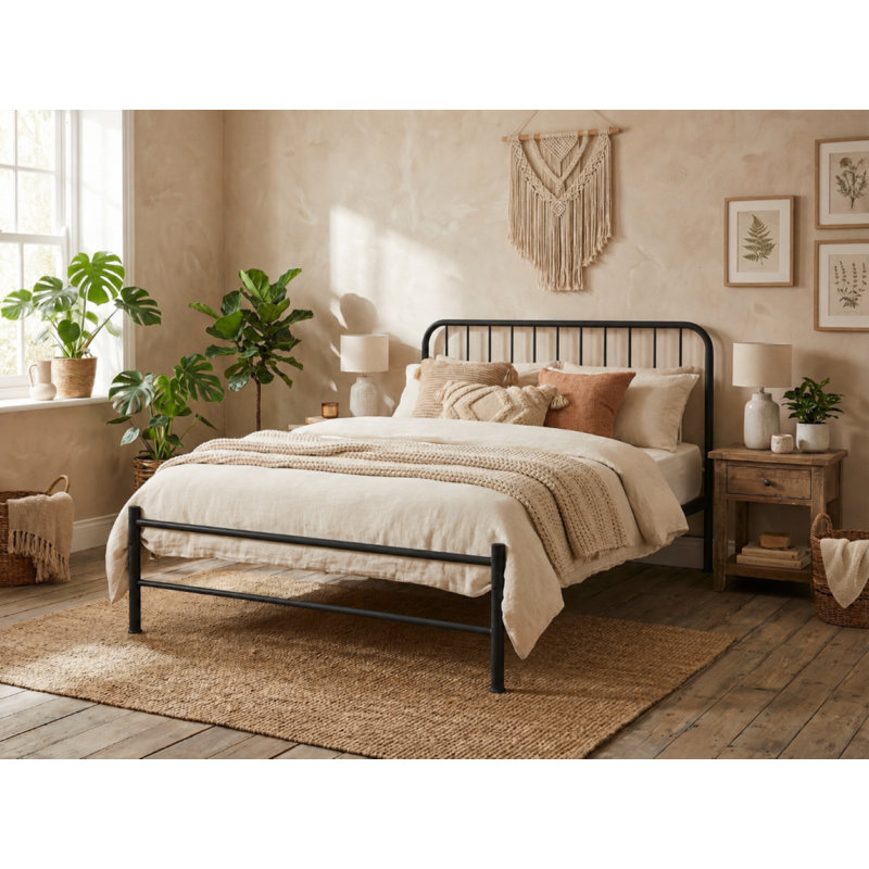 Buster Bed Frame , Double (4'6), Black