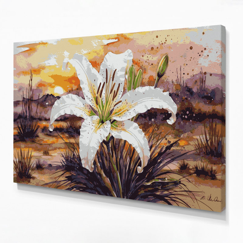 «Southwestern Plants Desert Lily», art sur toile beige 160, H 11 po x l 14 po