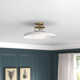 Jude Single Light Glass Semi Flush Mount