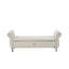 Banc de rangement en velours doux de 62,2 pouces avec boutons en cristal