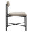 20'' H Leather Upholstered Metal Armchair-455313017