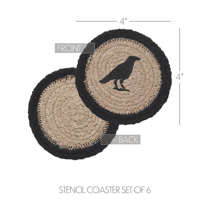 Ensemble de 6 sous-verres Raven Harvest