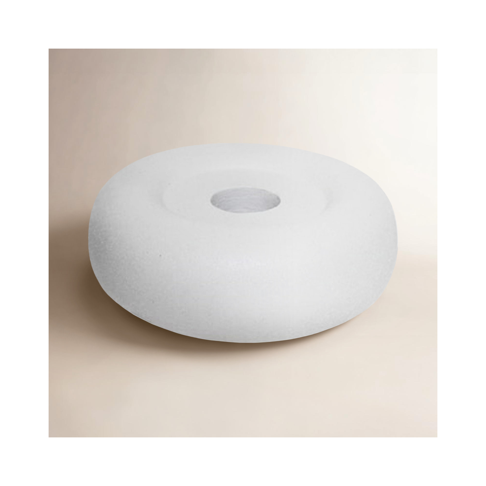 Giedre Aluminium Candle Holder 1.4"H, White