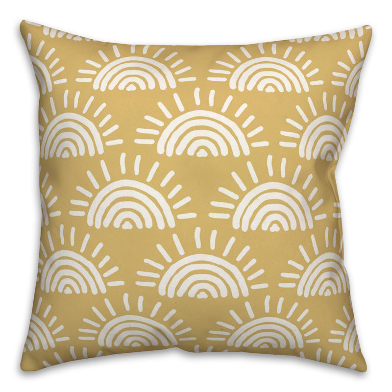 Reversible Throw Pillow, Yellow