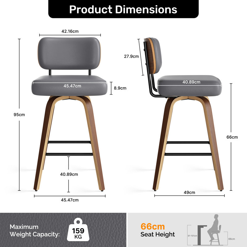 Counter Stool, Dark Grey