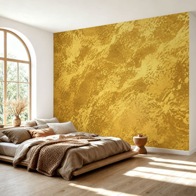 Wall Mural Peel and Stick Wallpaper Gold grunge to create distressed effect Patina scratch golden elements Self-Adhesive Removable Contact Paper Wall Decor for Living Room Bedroom 100"H x 144"W
