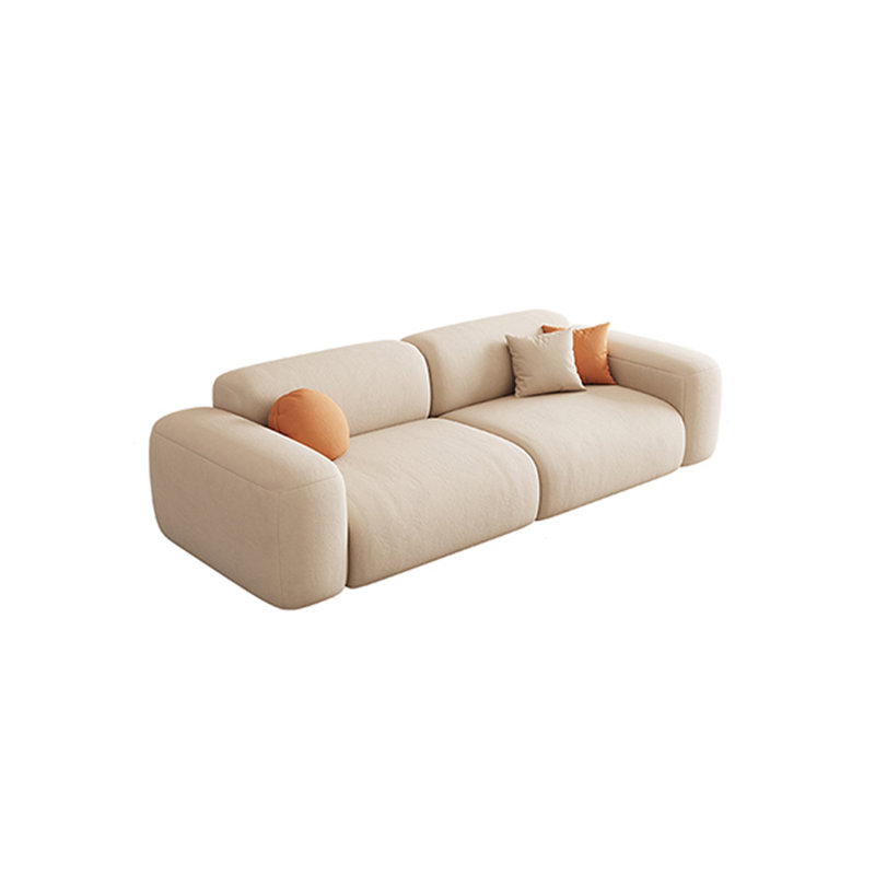 Modern simple cream style sofa, 28.34" H x 94.48" W x 39.37" D