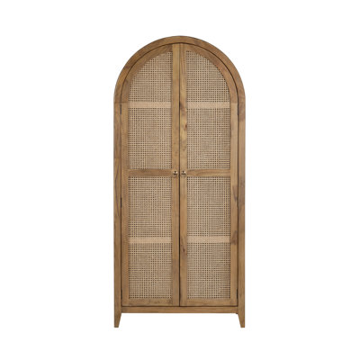 Brown Solid Wood 2 Door Accent Cabinet