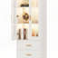 Armoire de rangement de 64,96 po de hauteur avec portes, tiroirs et armoire de rangement haute lumière à DEL RVB pour le salon, le bureau et la chambre à coucher