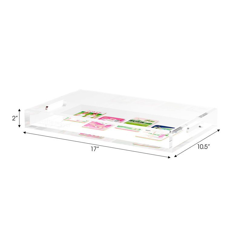 Mahjong Acrylic Decorative Tray, 17"W x 10.5"D x 2"H