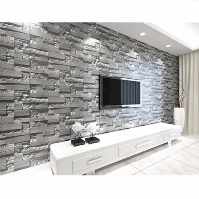 Serovpe 9.99m x 53.34cm 3D Embossed Mural