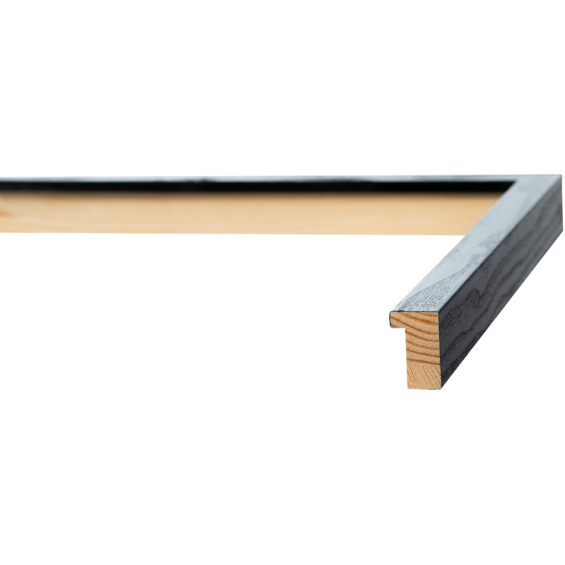 Cadre pour photo simple en bois embossé, Noir, 4 po x 6 po
