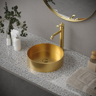Karran Cinox 14.25 " Stainless Steel Circular Bathroom Sink