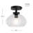 Kinsmon Plug & Play 1-Light Semi Flush Mount in Transitional and Modern Style-9 Inches Tall and 10 Inches Wide-107377569
