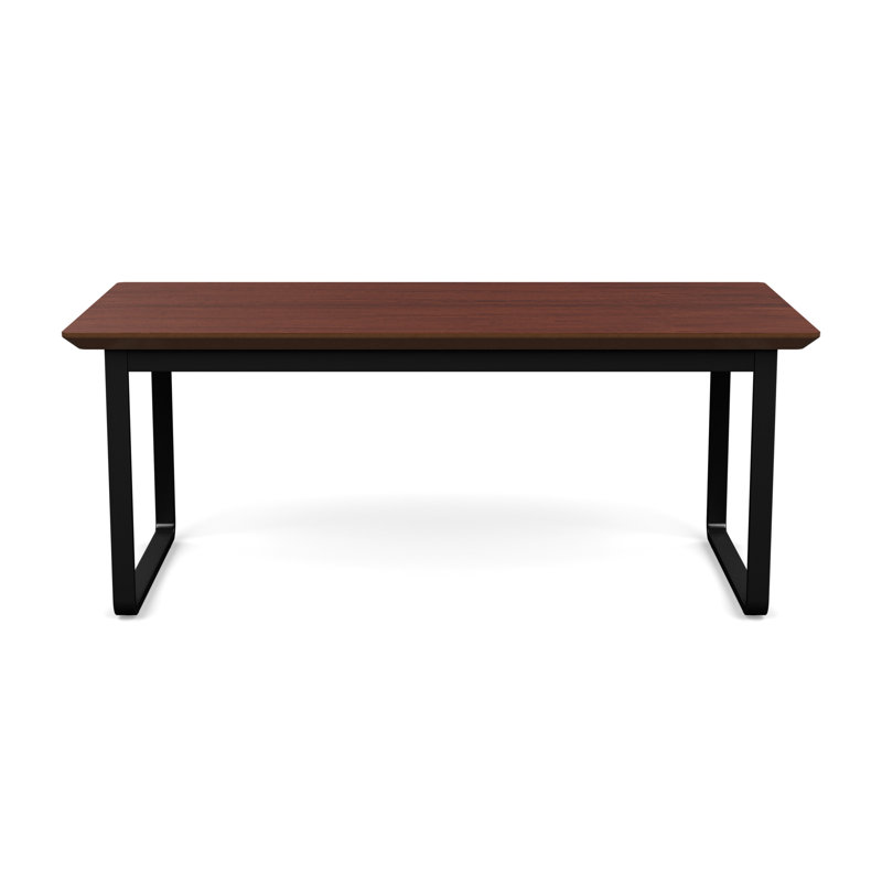 Table basse en métal Gansett, Acajou Chelsea, Noir