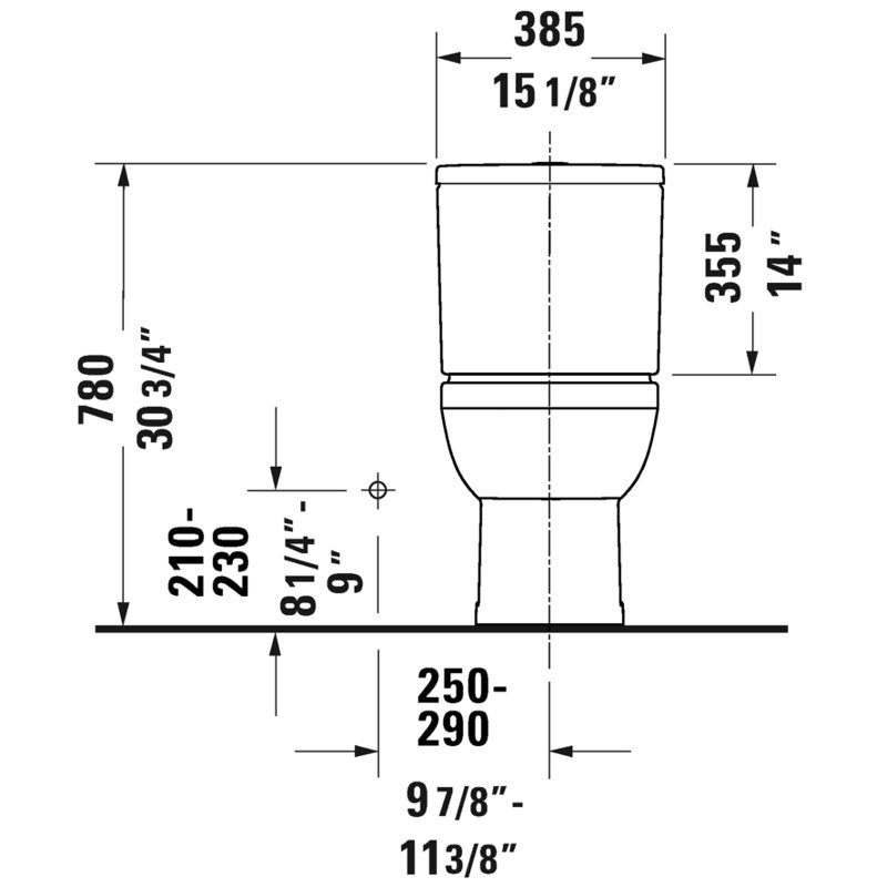 Cuvette de toilette de base Duravit No.1