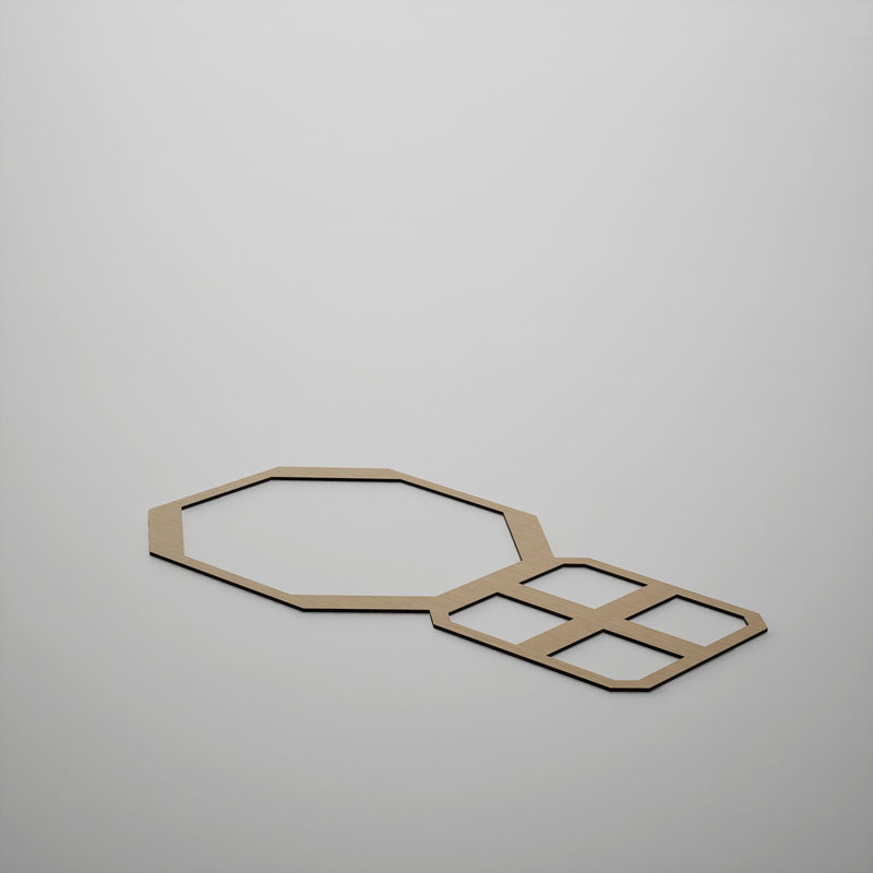 Panneaux muraux décoratifs en bois Johnston, grand, l 39 1/4 po x H 23 7/8 po x T 3/8 po, chêne blanc