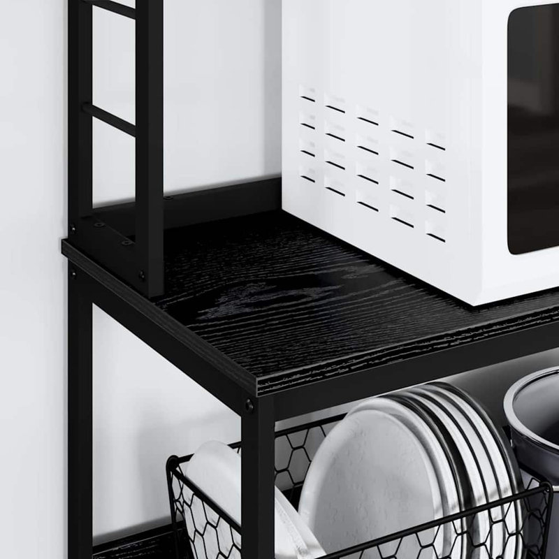 Steel Shelving Unit, 168cm H x 60cm W x 40cm D, Black