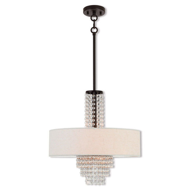 Claudelle Unique / Statement Drum Chandelier, 23" H x 18" W x 18" D