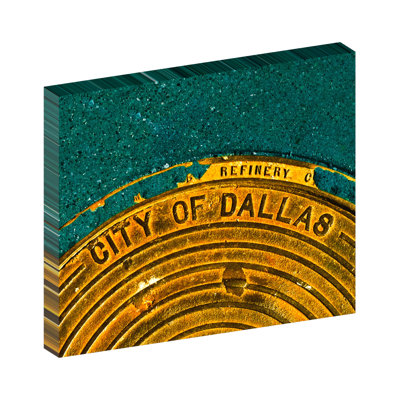 Dallas Manhole Cover, Dallas Texas - reproduction de photo sur toile