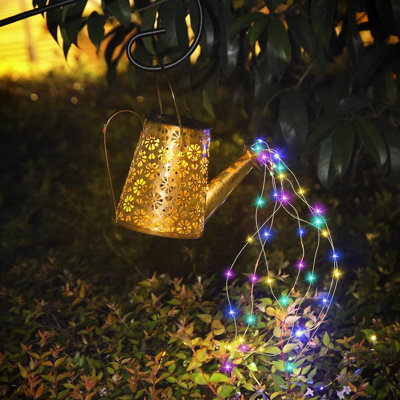Lampe solaire pour jardin avec bouilloire
