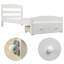 Structure de lit simple avec rangement et rangement en lattes de bois stables - blanc, aucun support de tiroir de sommier nécessaire, blanc