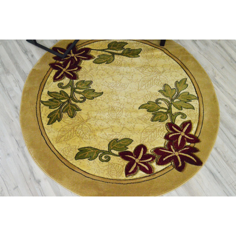 Wenham Performance Oriental Indoor Rug, Round 5'3"
