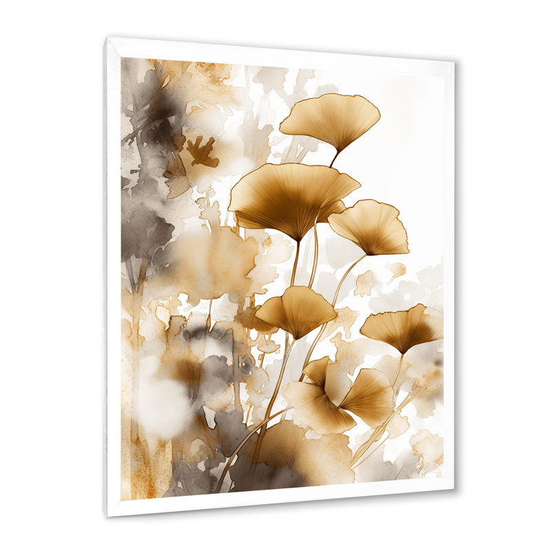 " Beige Cream Herb Garden I ", White Picture Framed, 32" H x 16" W x 1" D